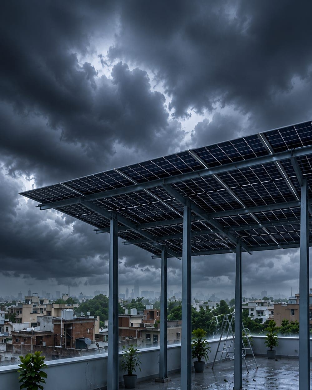 Hot-dip galvanized solar mounting structure